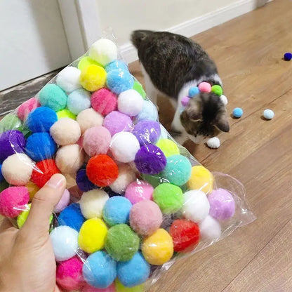 Interactive Cat Toy with Plush Ball Launcher