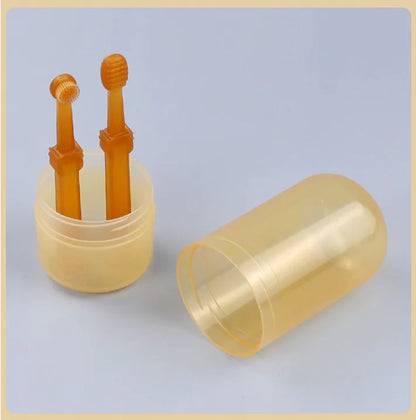 2pcs Cat Toothbrush Set - Silicone Teeth Cleaning Supplies