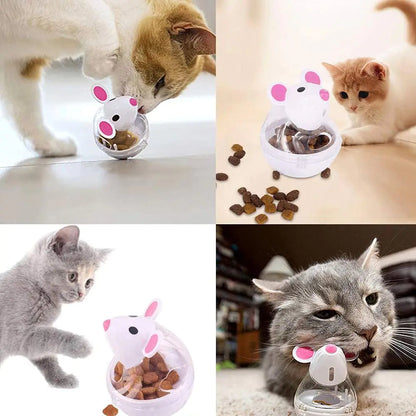 Interactive Cat Food Tumbler Toy and Feeder Ball