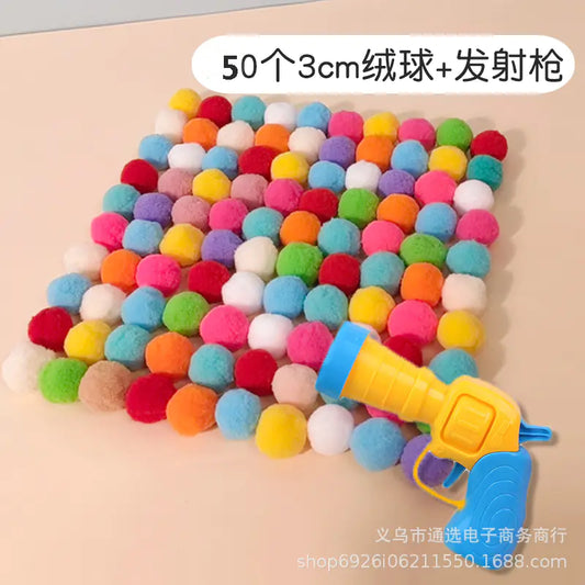 Interactive Cat Toy with Plush Ball Launcher