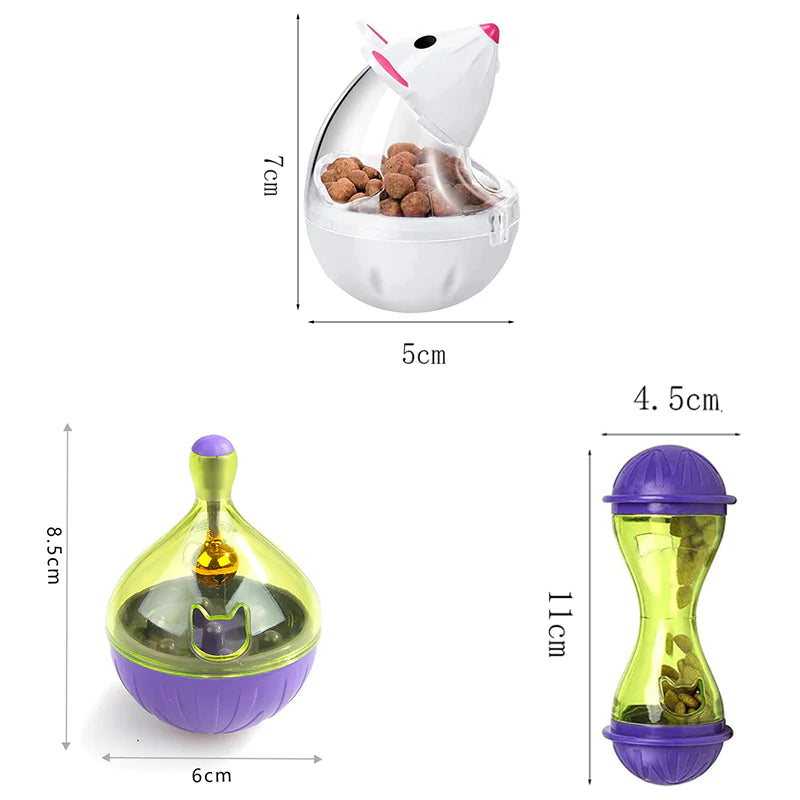 Interactive Cat Food Tumbler Toy and Feeder Ball