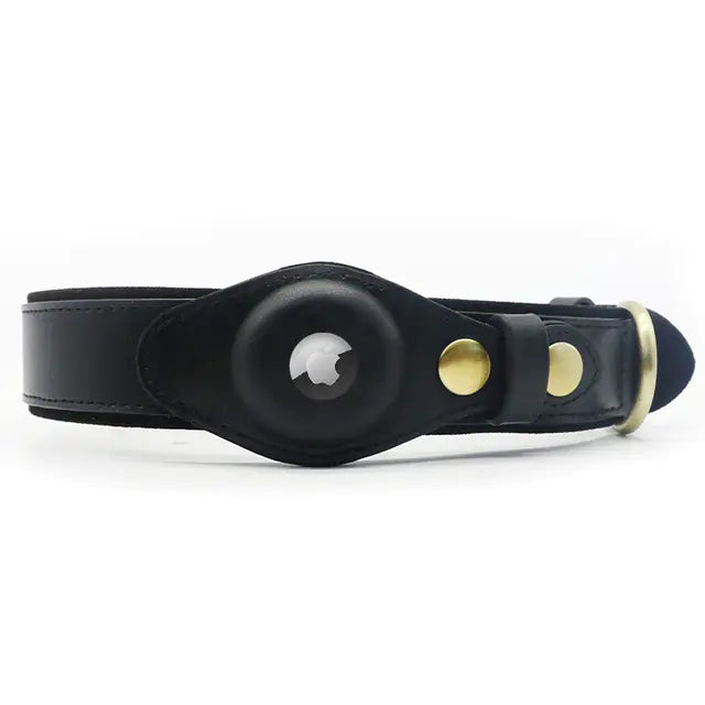 Genuine Leather Cat/dog Collar with Locator Tracker for Pets