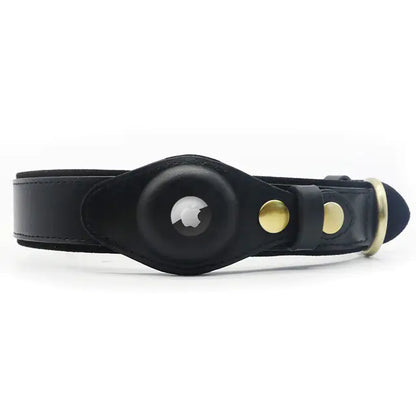 Genuine Leather Cat/dog Collar with Locator Tracker for Pets
