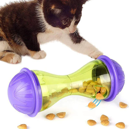 Interactive Cat Food Tumbler Toy and Feeder Ball